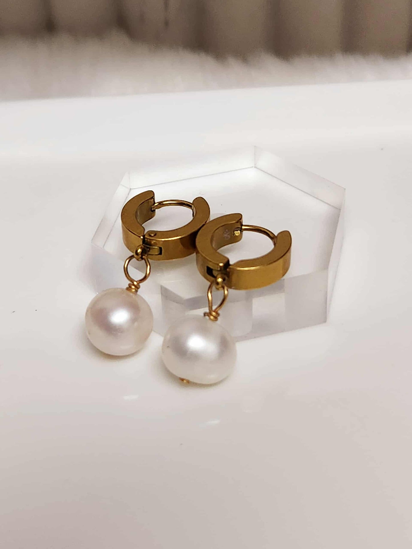 Dainty Marigold Pearl Drop| Fresh water Pearl Jewelry