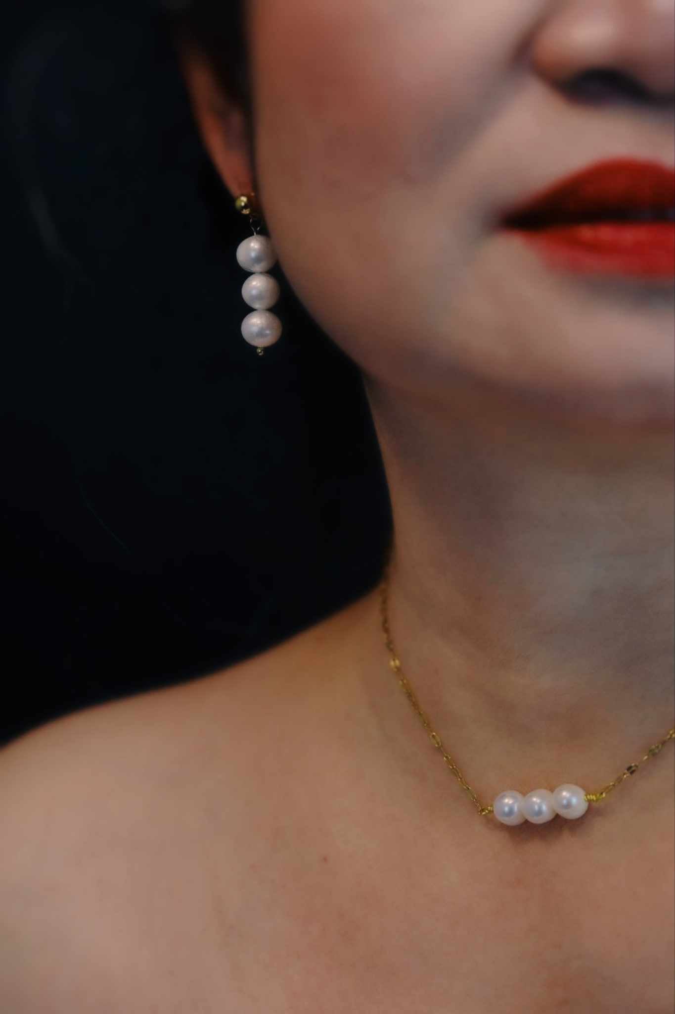 Lily of the Valley Pearl Drop Earrings