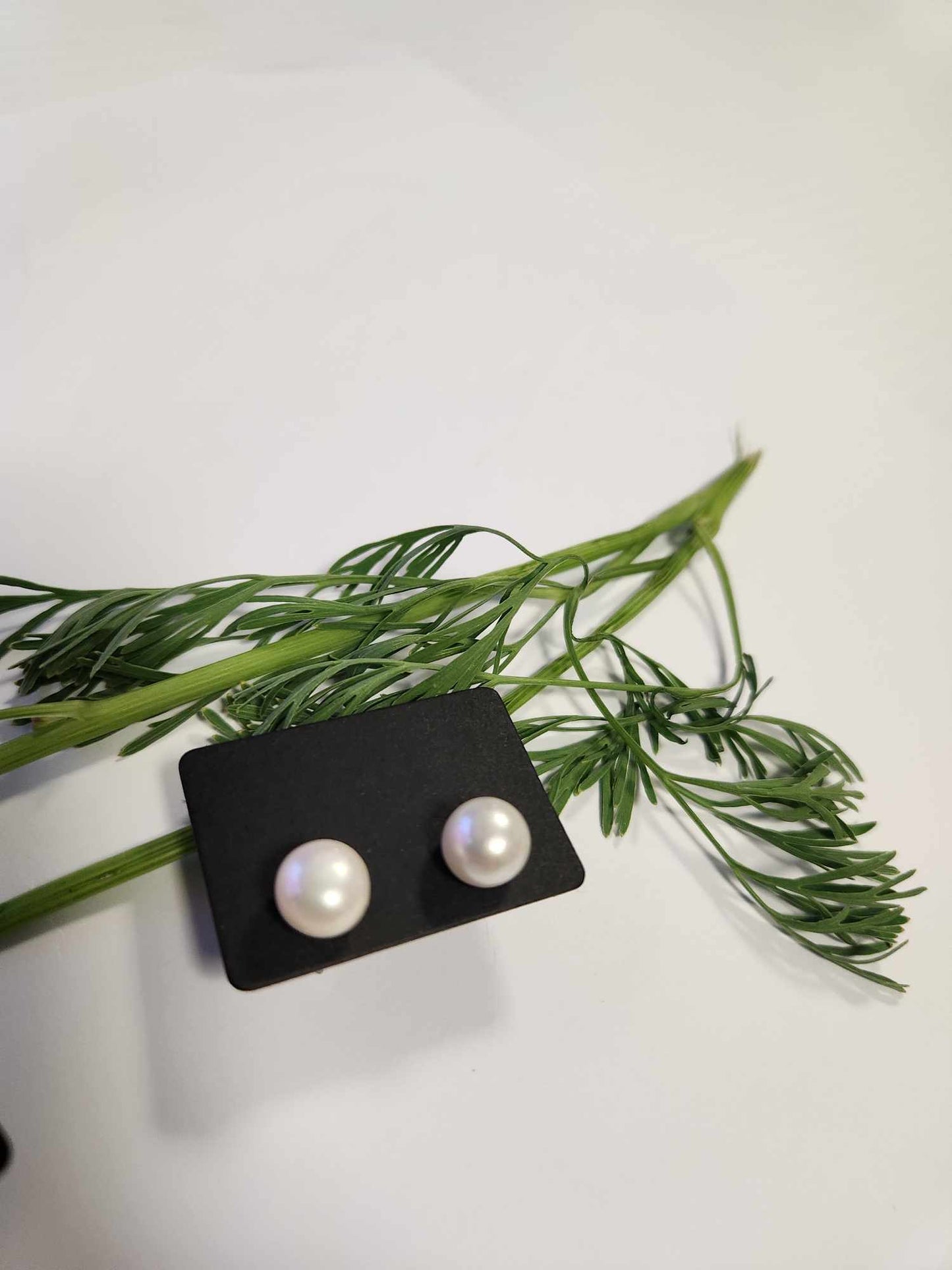 Lavender Pearl Silver Earring Studs | Freshwater Pearl Studs