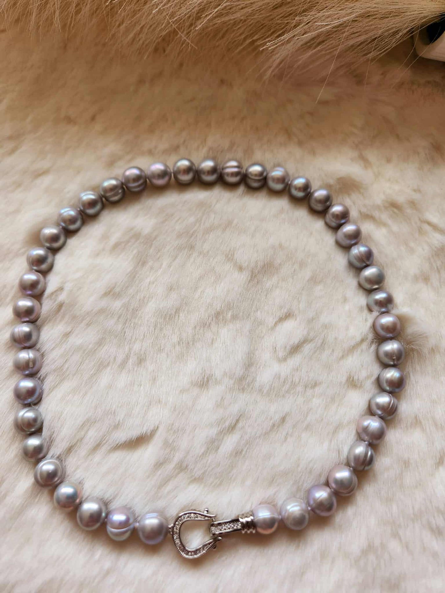 Iris Grey Freshwater |Pearl Necklace