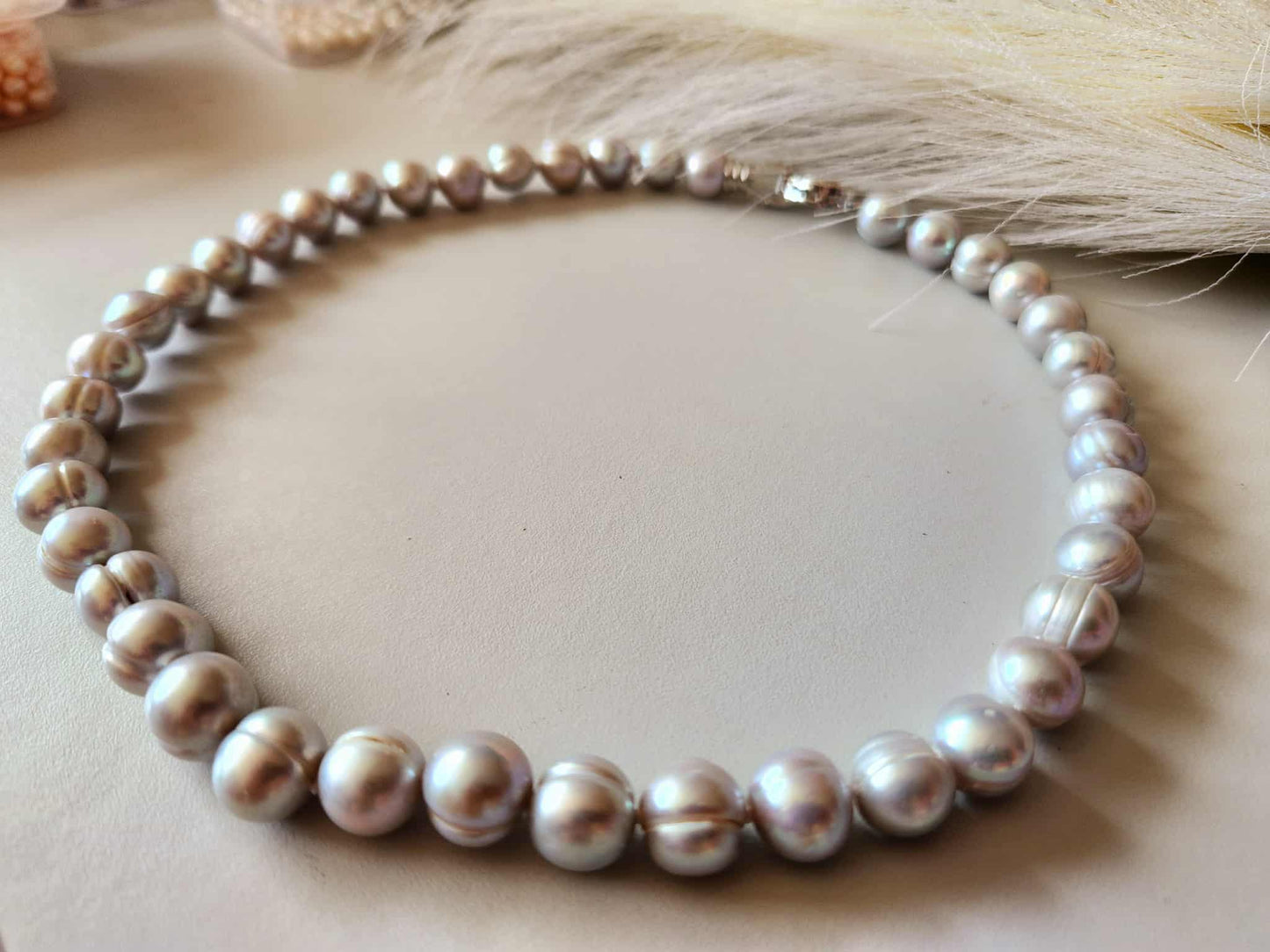 Iris Grey Freshwater |Pearl Necklace
