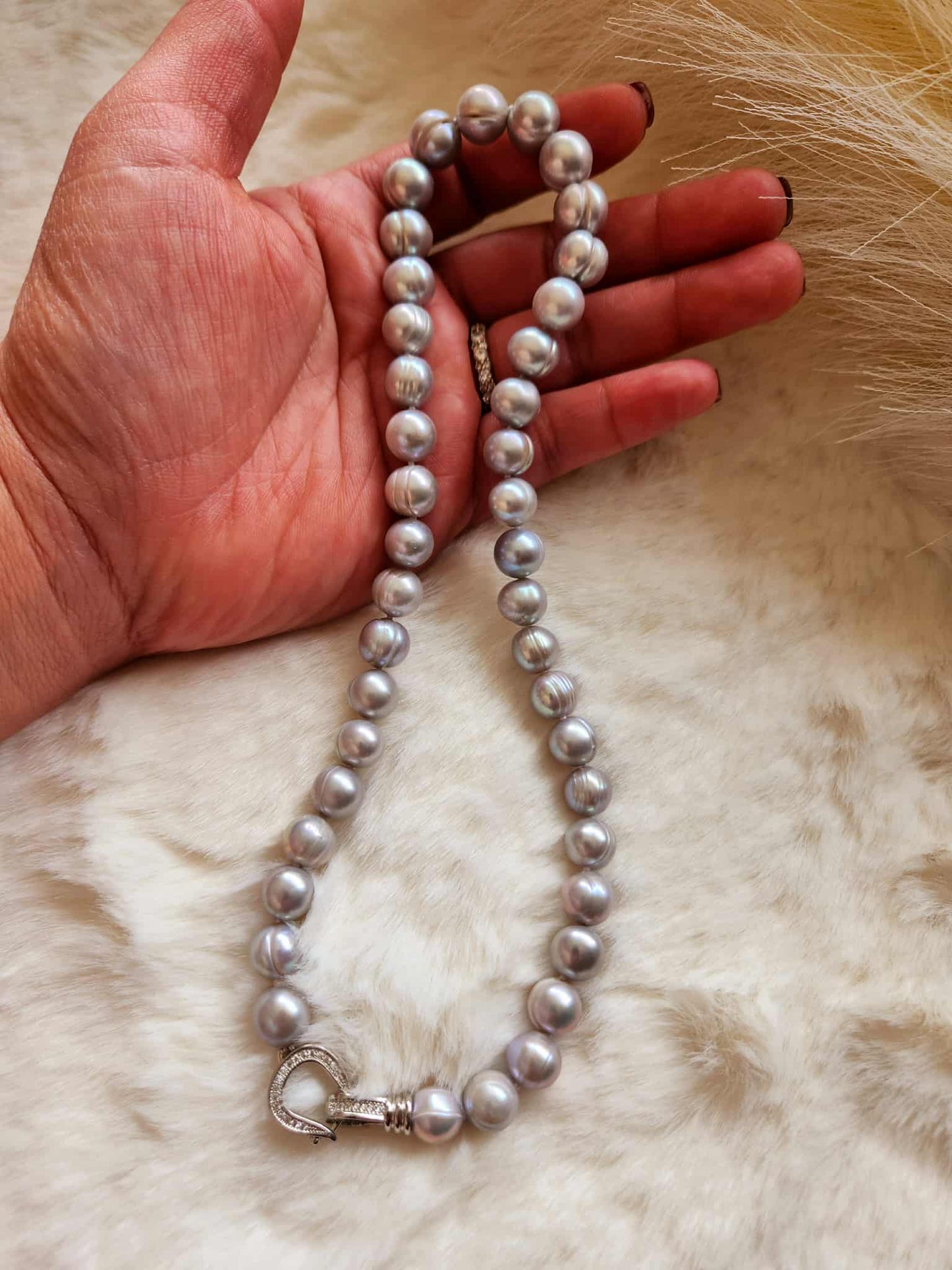Iris Grey Freshwater |Pearl Necklace