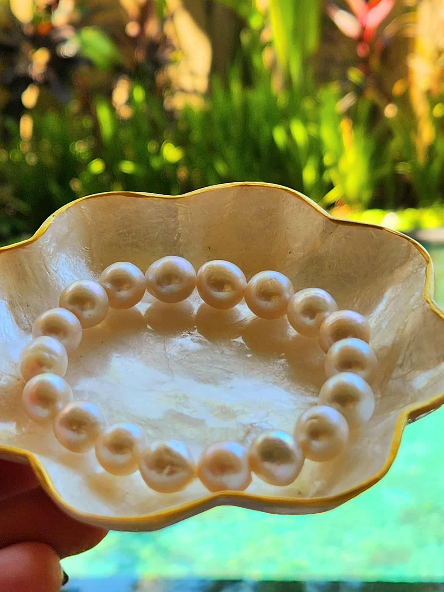 Camellia Natural Baroque |Pearl Bracelet