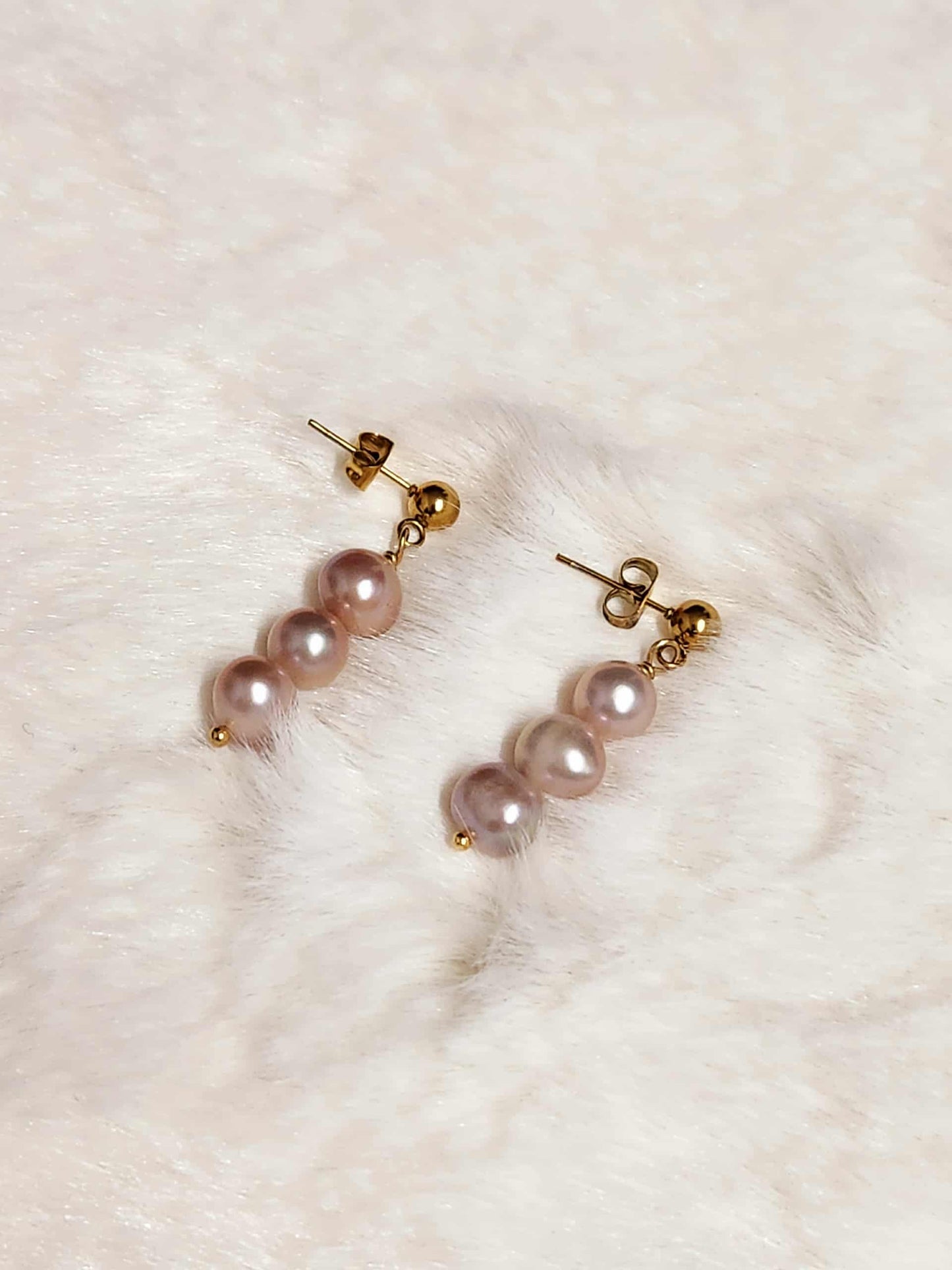 Lily of the Valley Pearl Drop Earrings