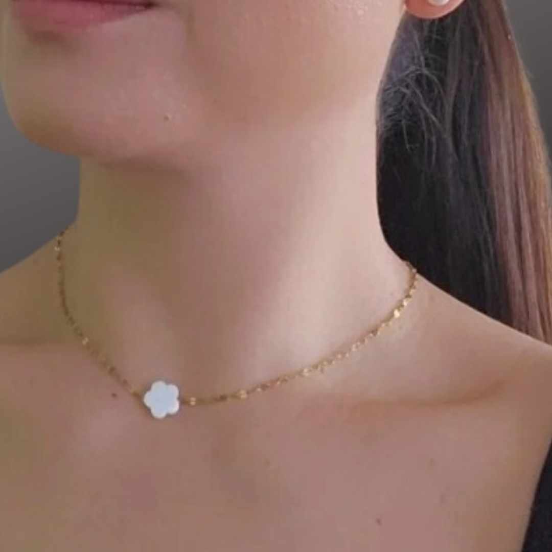 Clover Pearl Necklace| Clover Fresh water Pearl