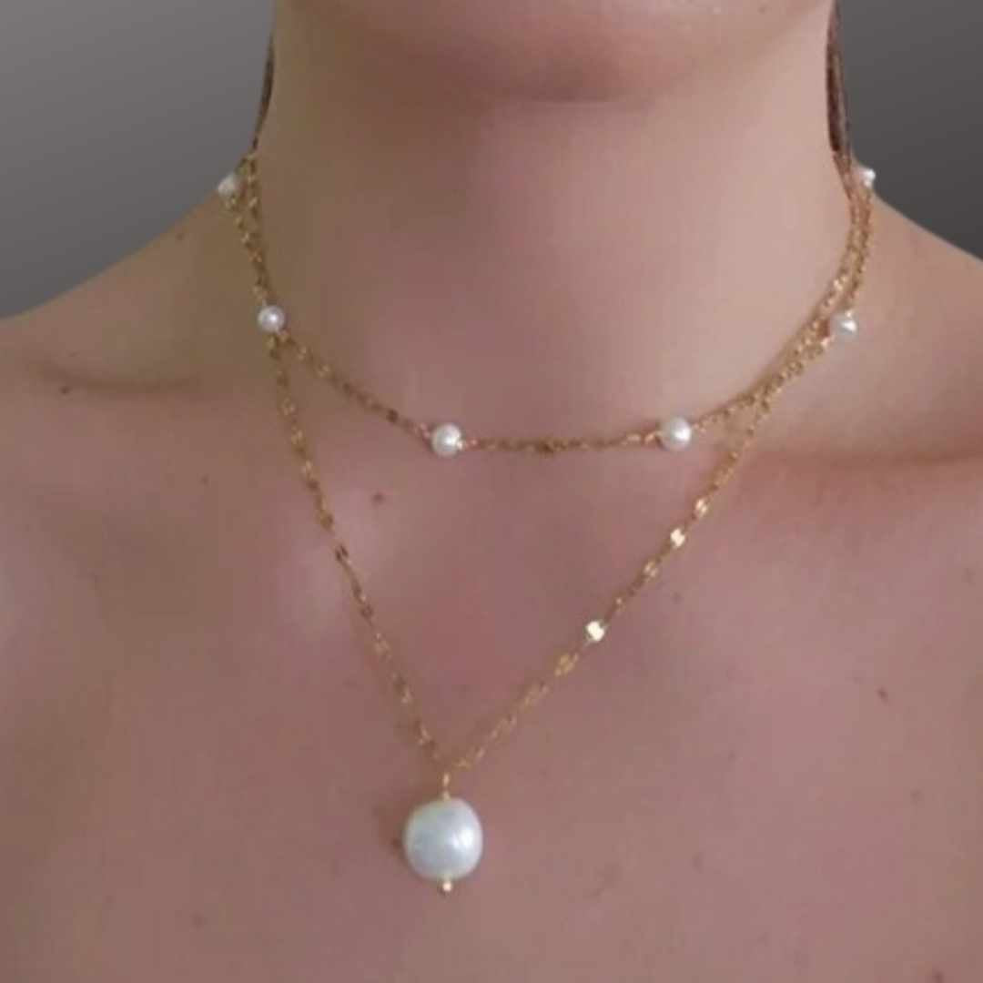 Double-layer Pearl Necklace | Fresh Water Pearl Necklace