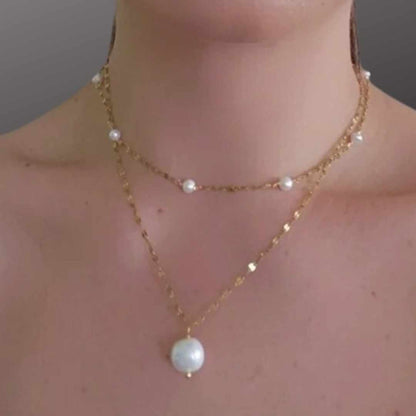 Double-layer Pearl Necklace | Fresh Water Pearl Necklace