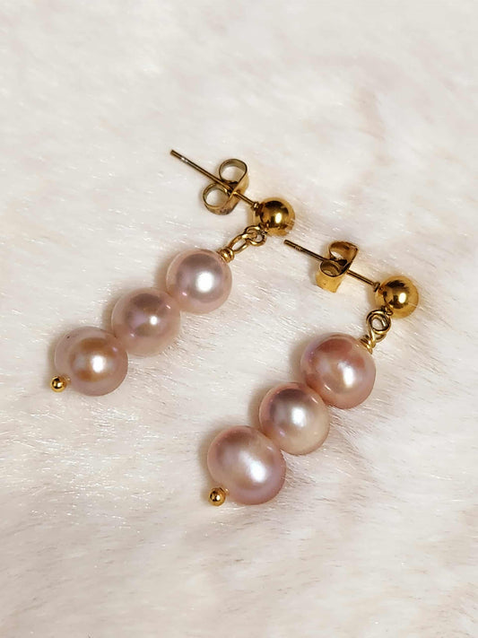 Lily of the Valley Pearl Drop Earrings
