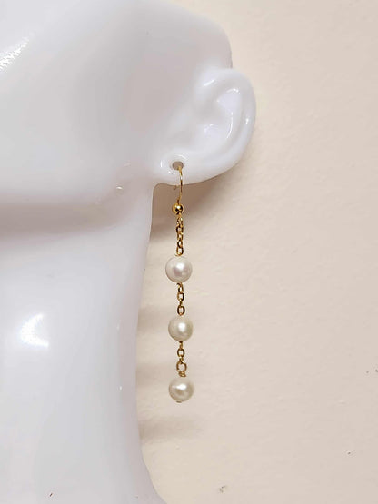 Orchid Cascade Pearl Earrings| Freshwater Pearl