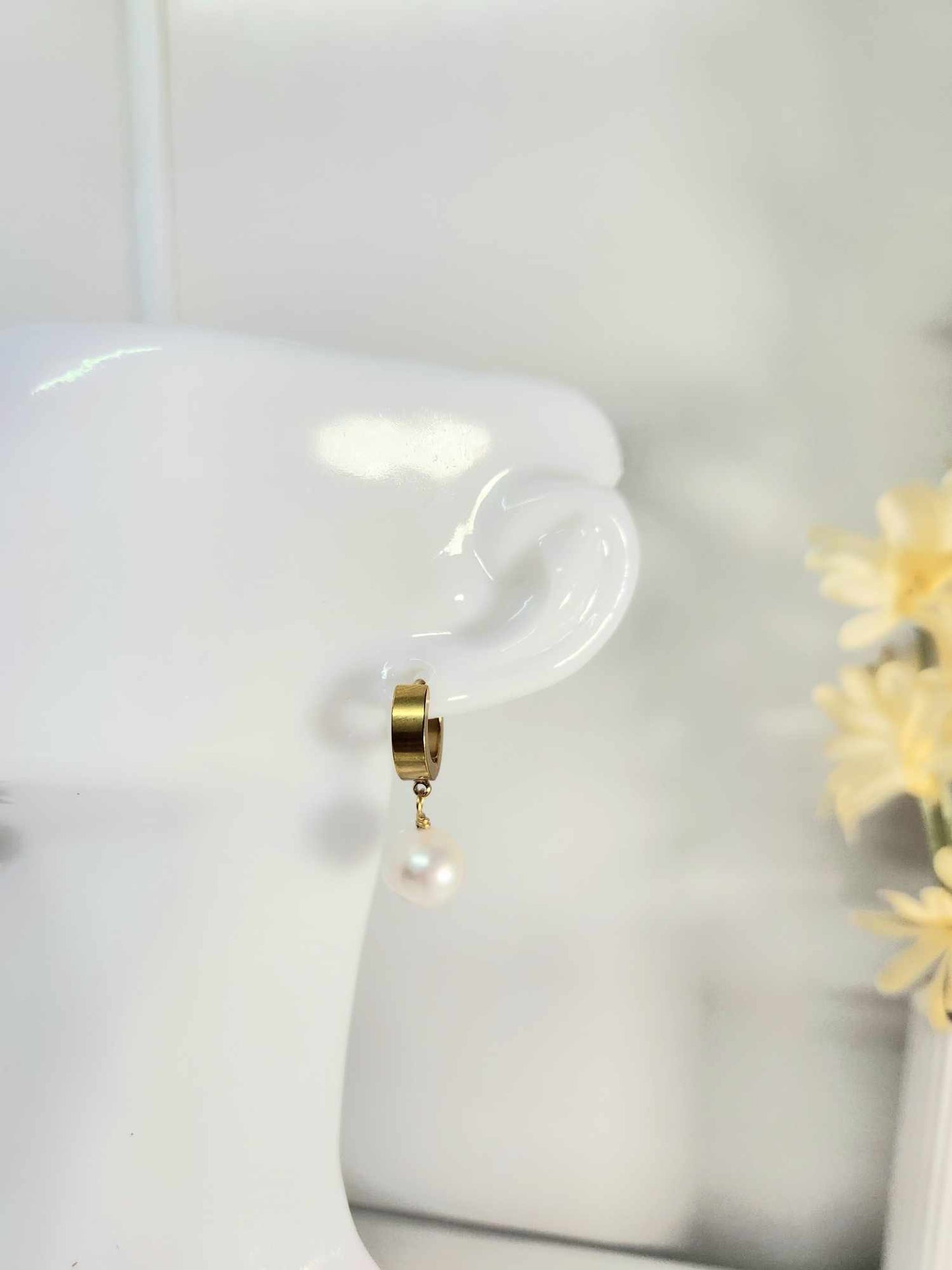 Dainty Marigold Pearl Drop| Fresh water Pearl Jewelry