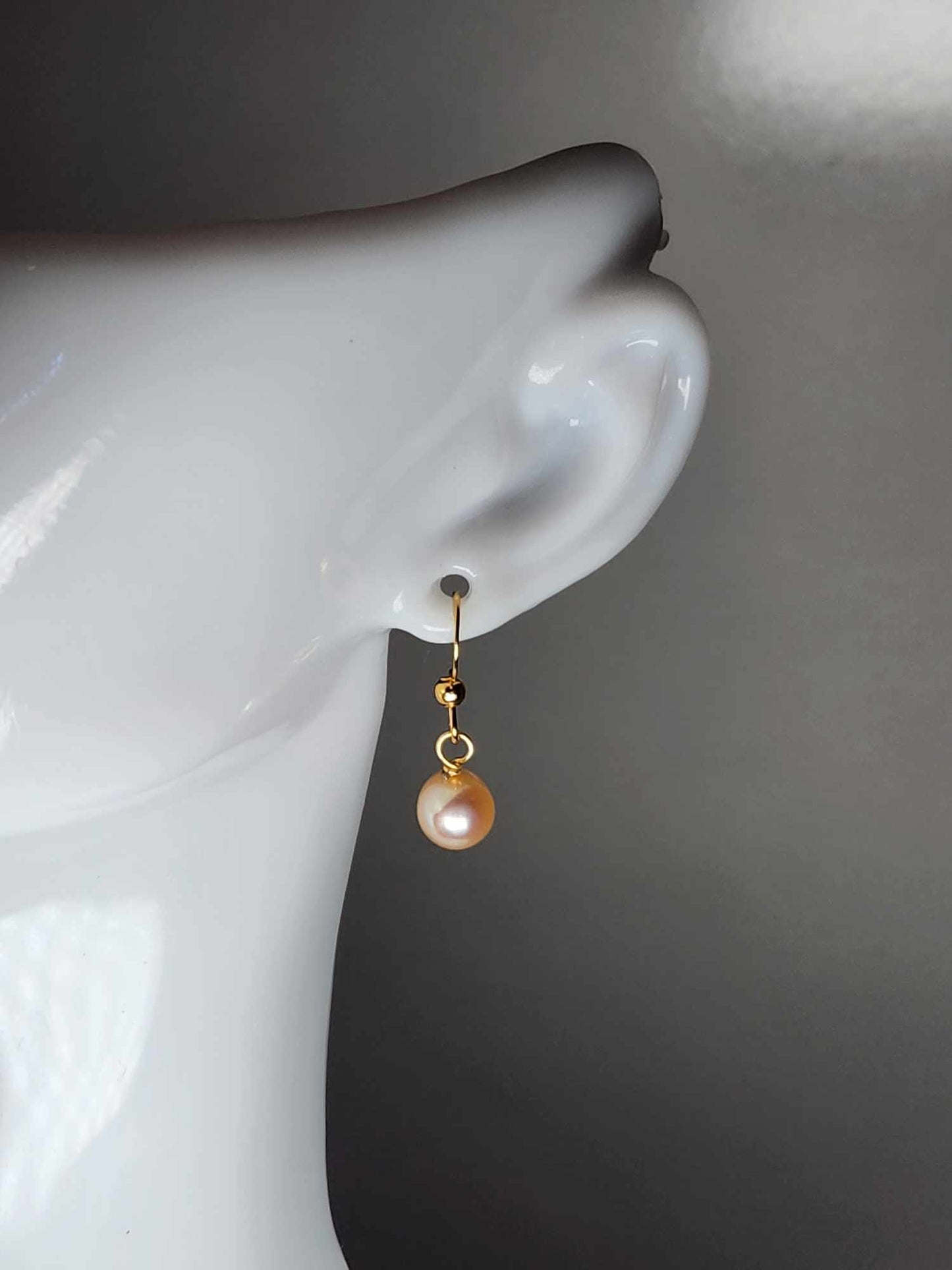 Enchanting Magnolia Pearl Hook Earrings