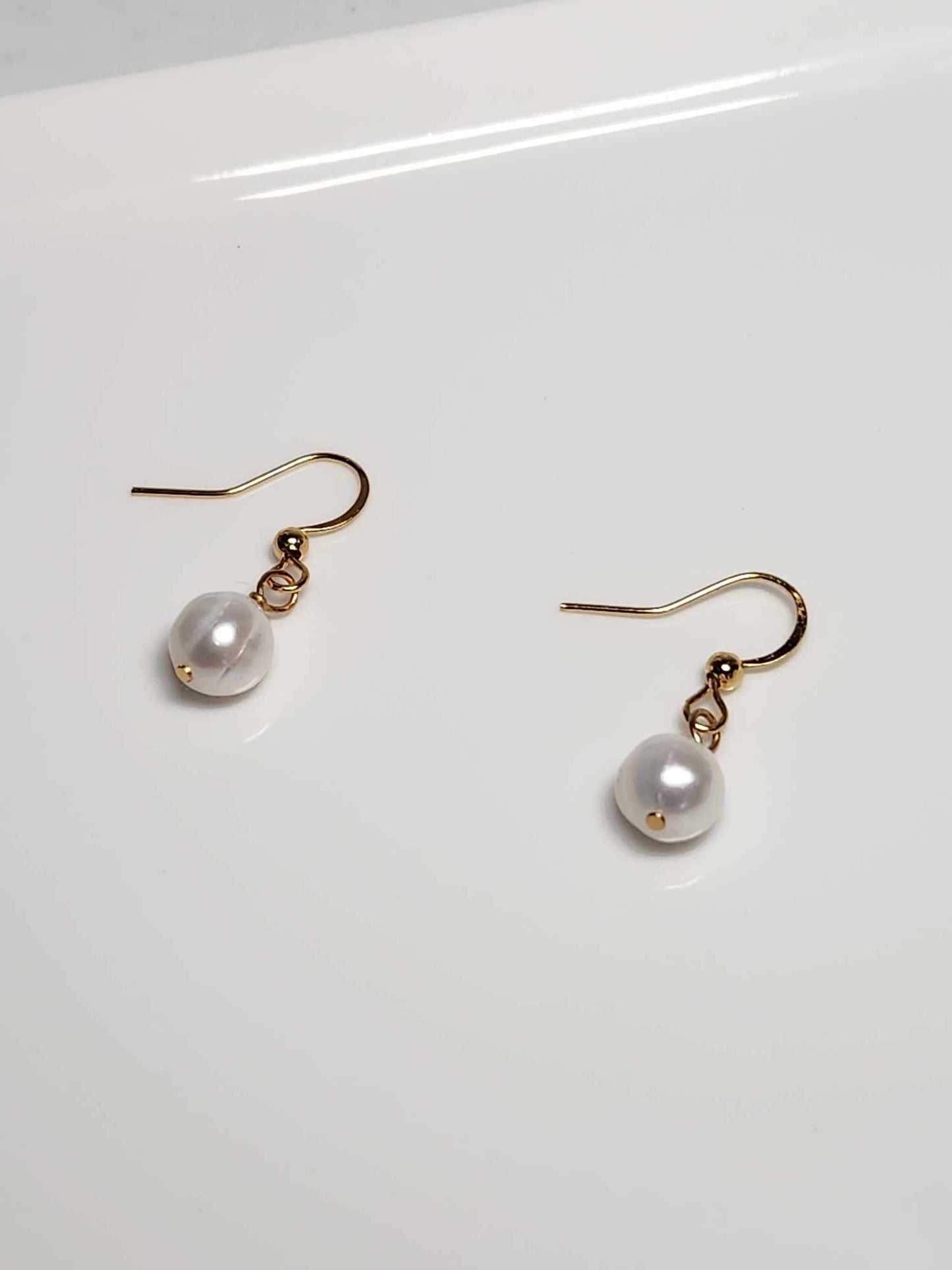 Enchanting Magnolia Pearl Hook Earrings