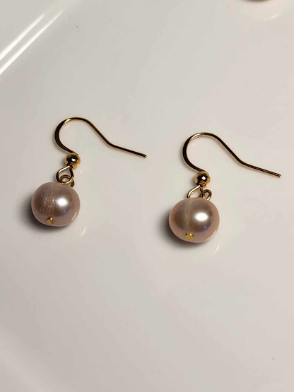 Enchanting Magnolia Pearl Hook Earrings