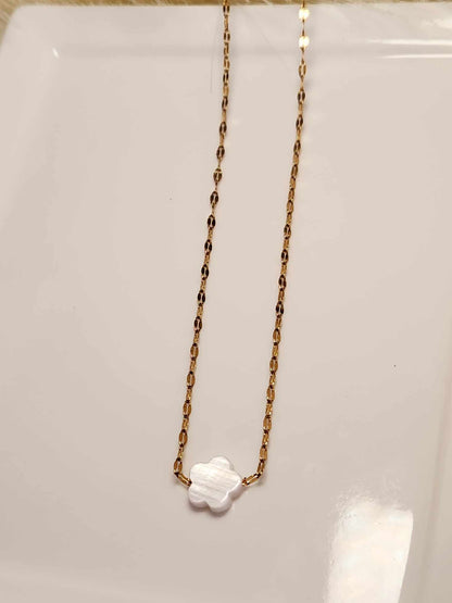 Clover Pearl Necklace| Clover Fresh water Pearl