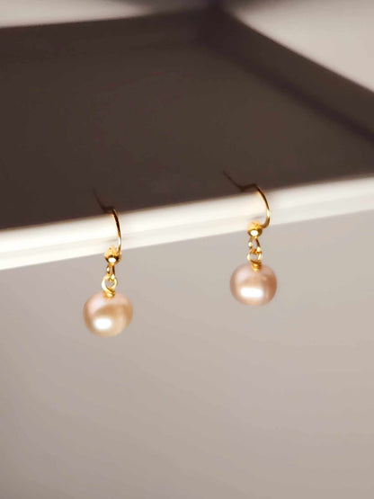 Enchanting Magnolia Pearl Hook Earrings