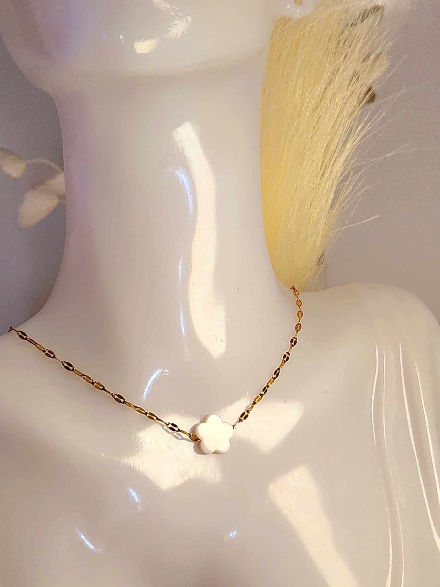 Clover Pearl Necklace| Clover Fresh water Pearl