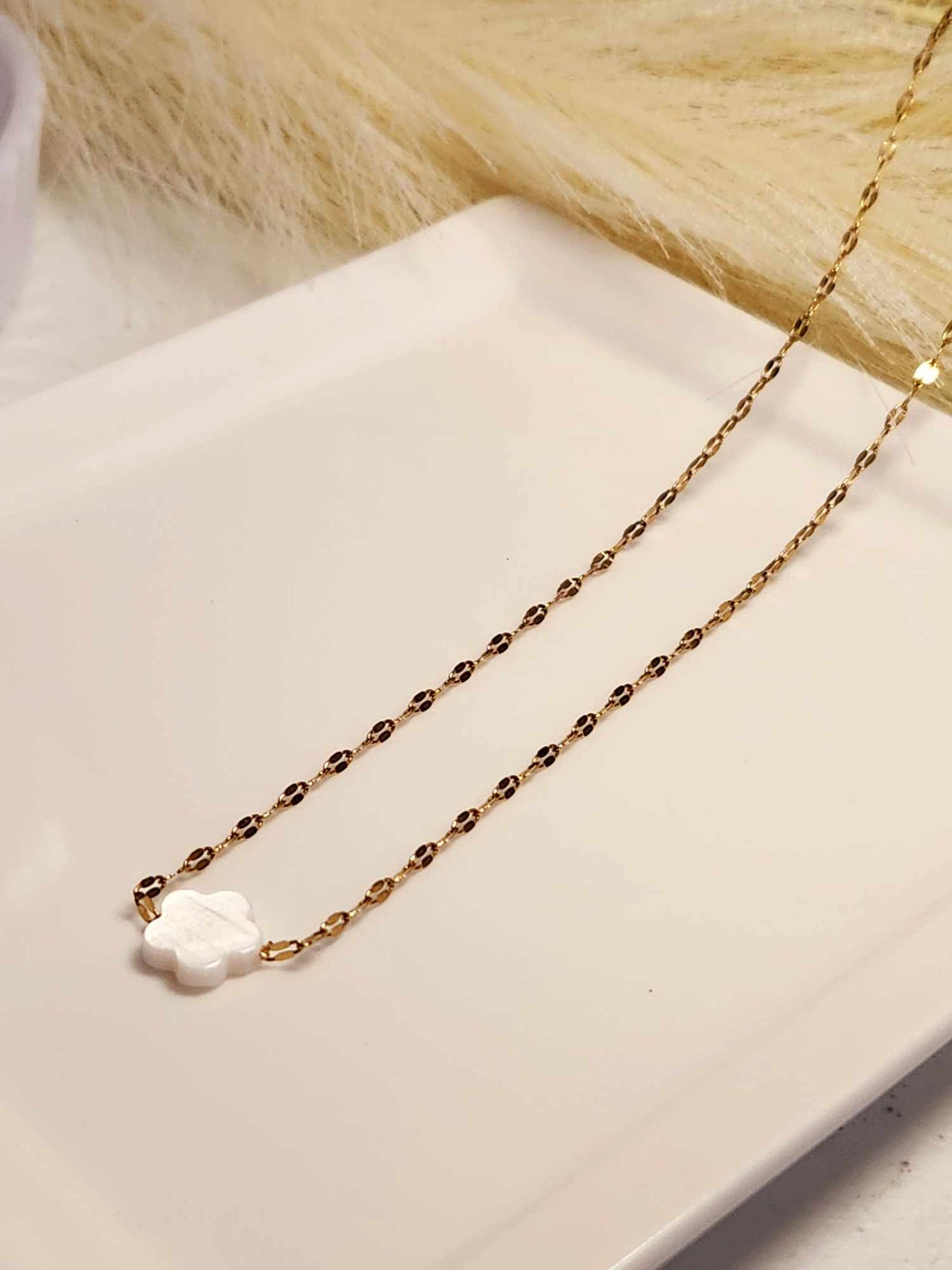 Clover Pearl Necklace| Clover Fresh water Pearl