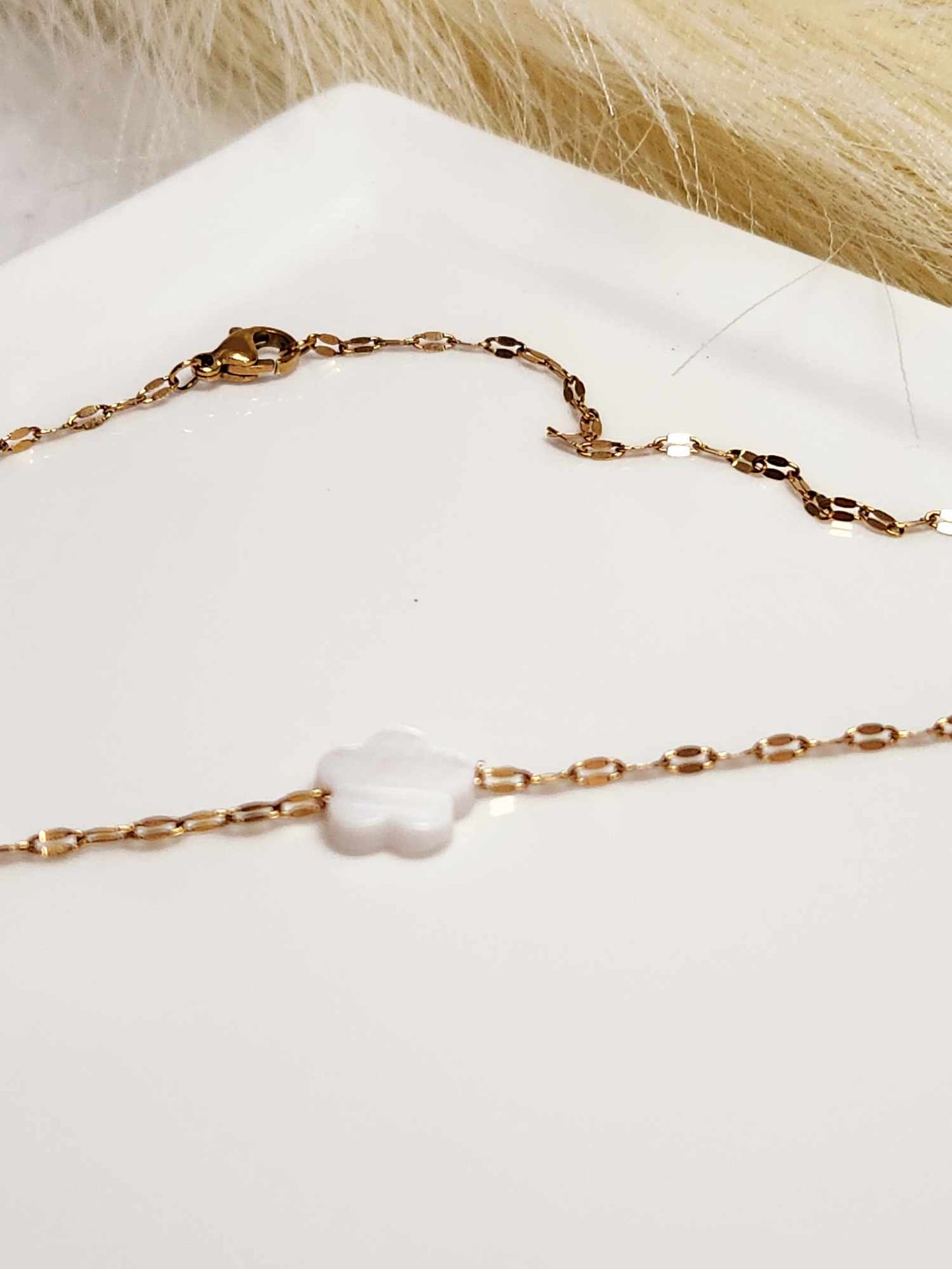 Clover Pearl Necklace| Clover Fresh water Pearl