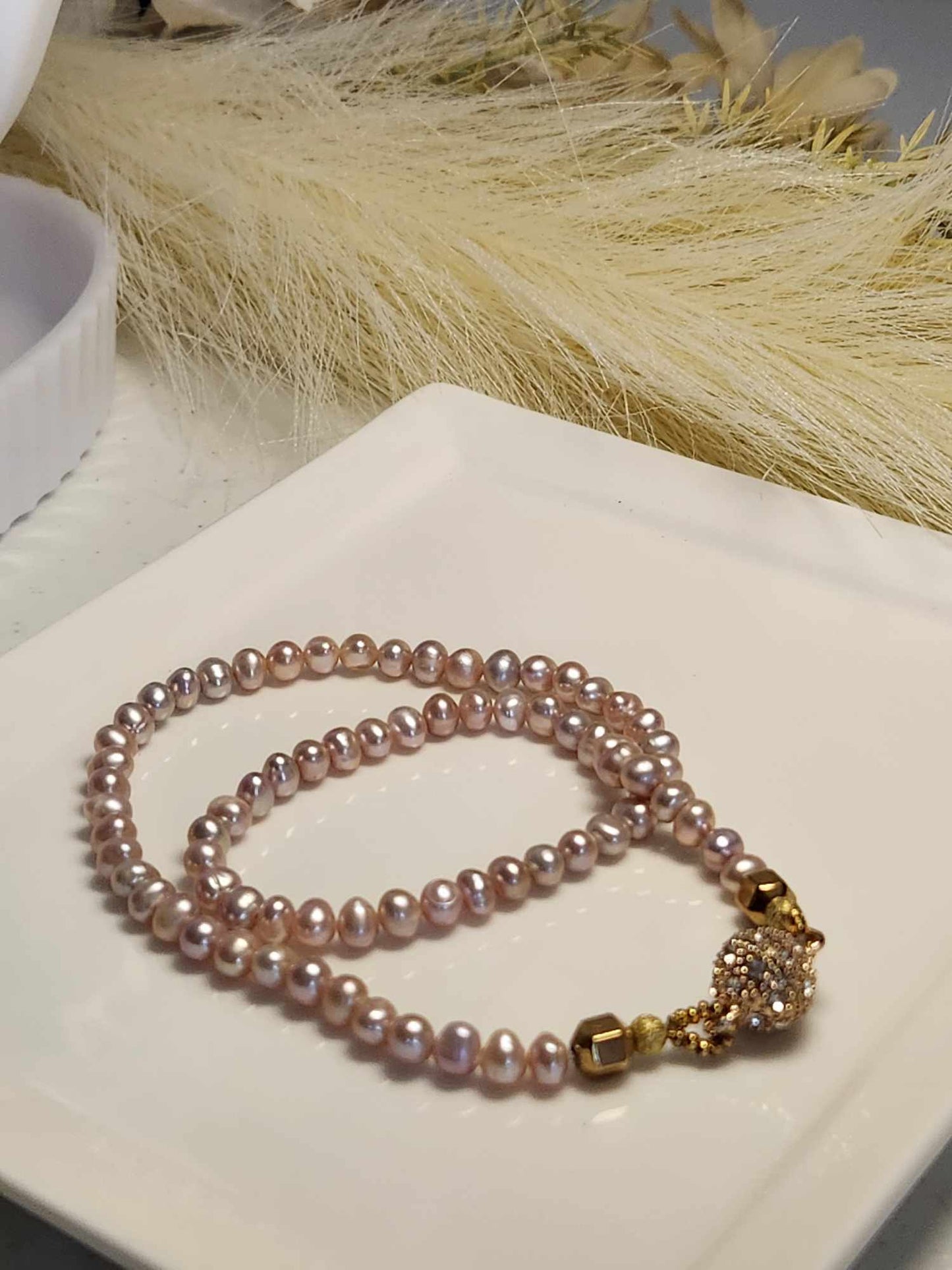 Beaded Pearl Necklace | Fresh Water Pearl Necklace