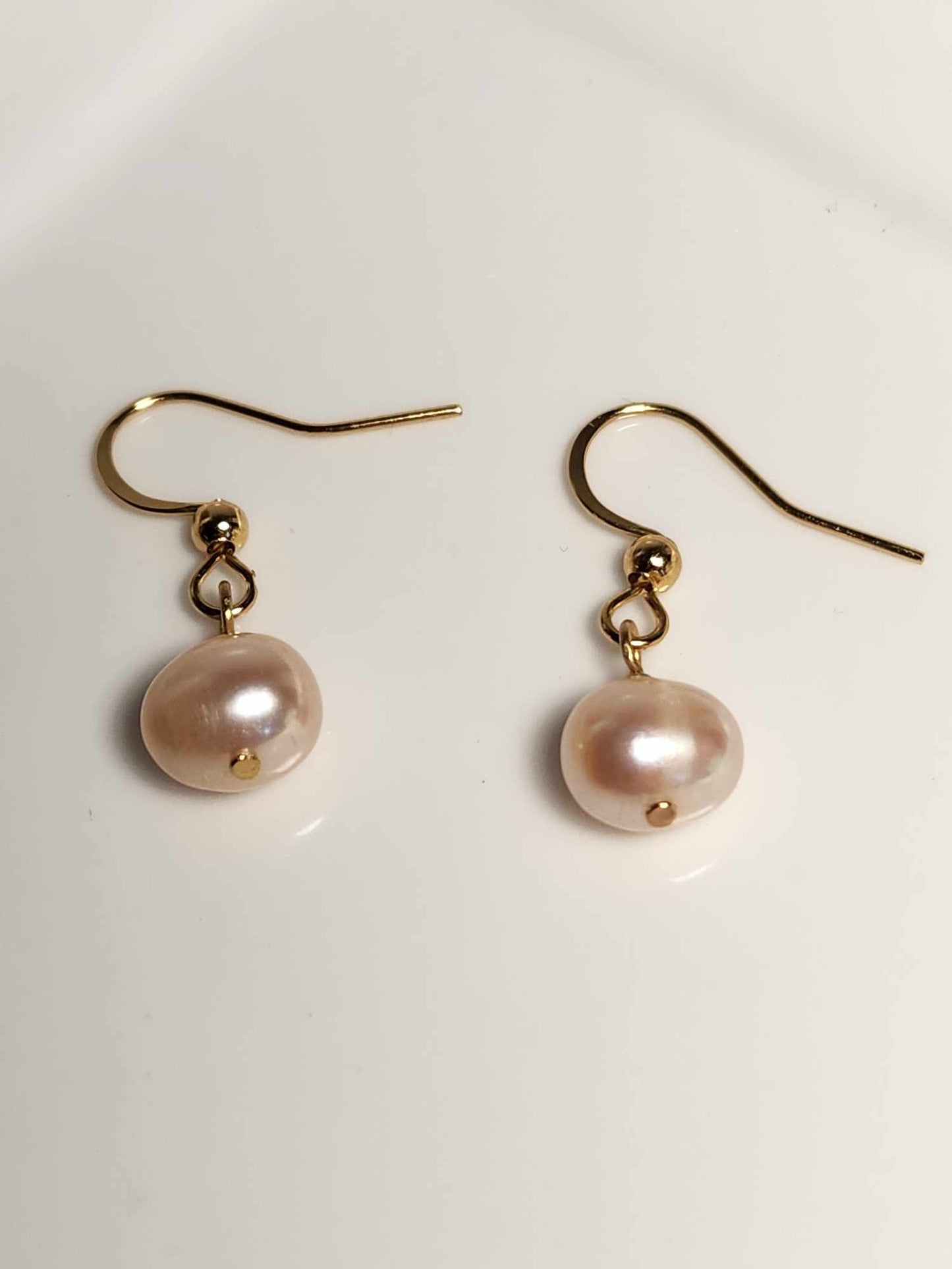 Enchanting Magnolia Pearl Hook Earrings