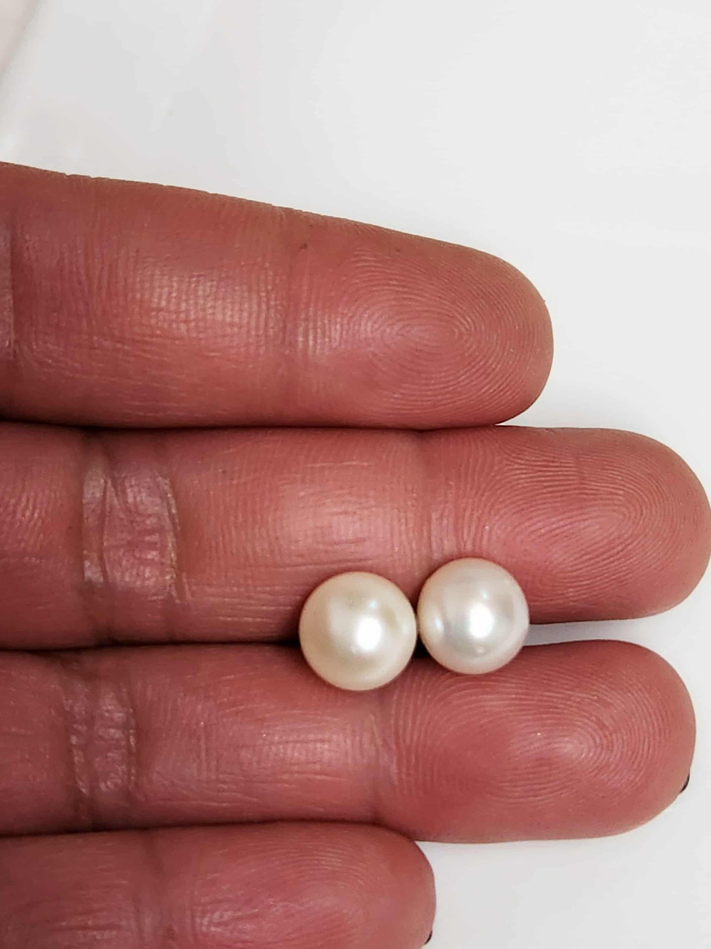 Lavender Pearl Silver Earring Studs  | Freshwater Pearl Studs