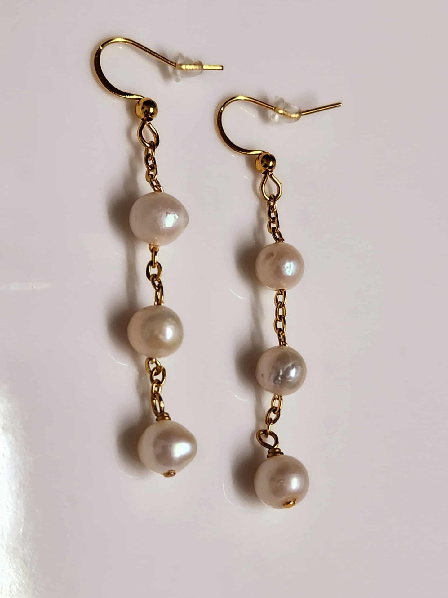 Orchid Cascade Pearl Earrings| Freshwater Pearl