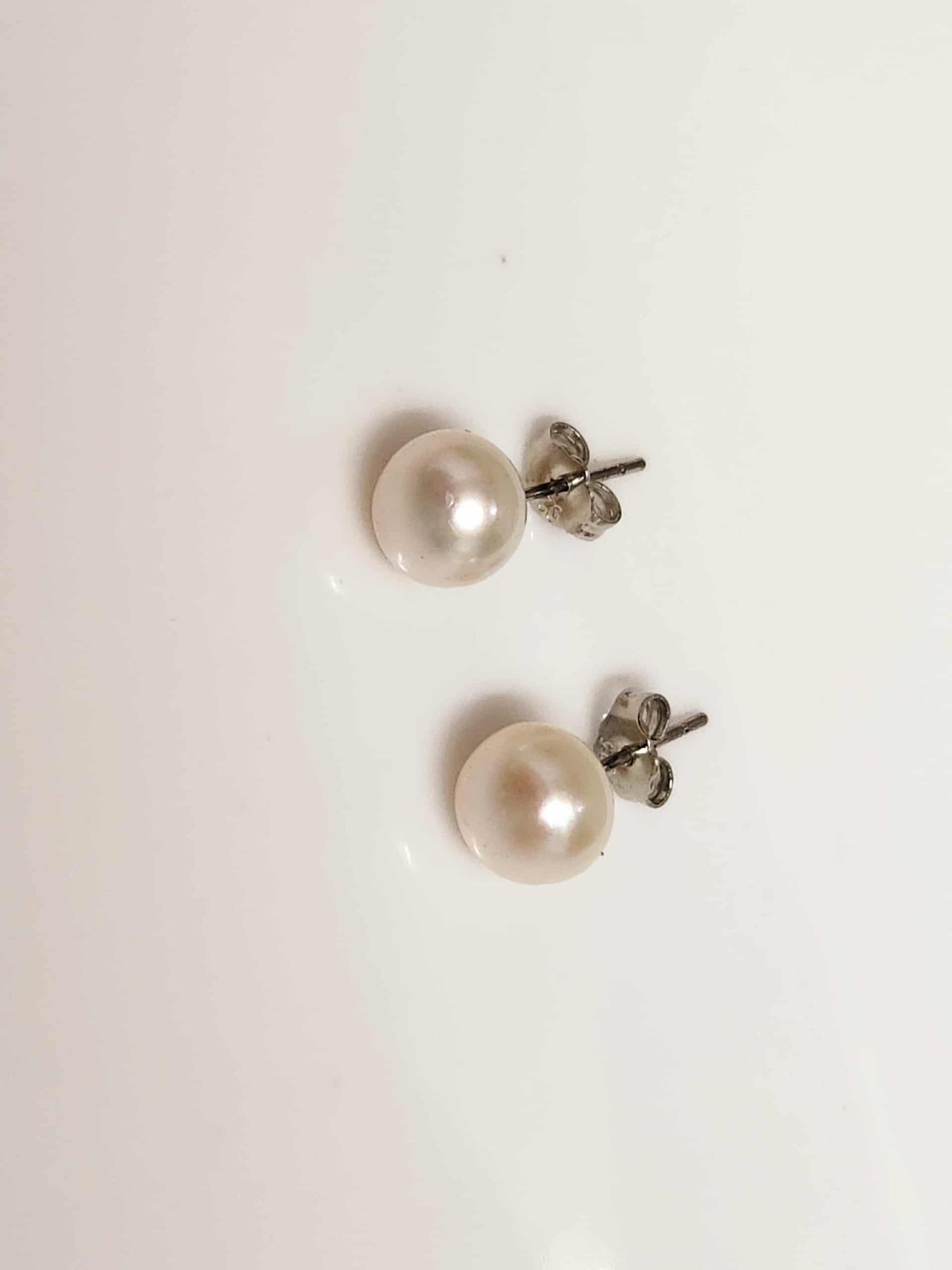 Lavender Pearl Silver Earring Studs  | Freshwater Pearl Studs