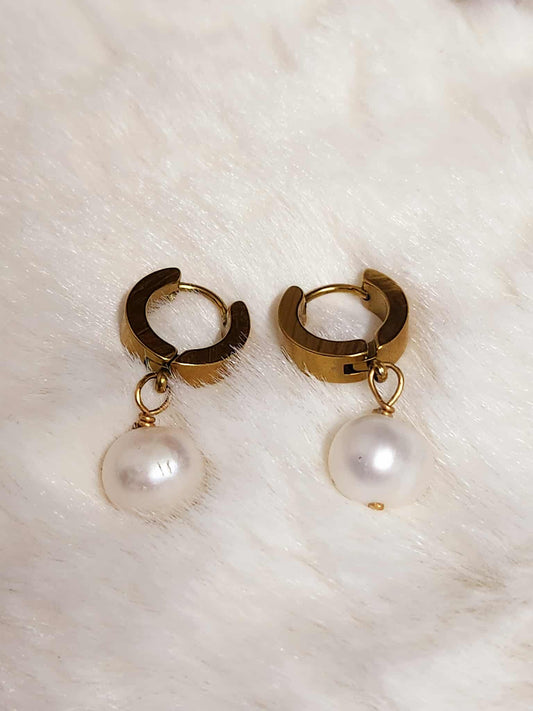 Dainty Marigold Pearl Drop| Fresh water Pearl Jewelry