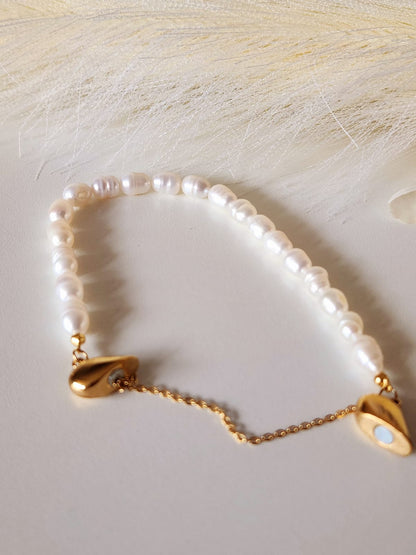 Camellia Heart [Freshwater Pearl Bracelet