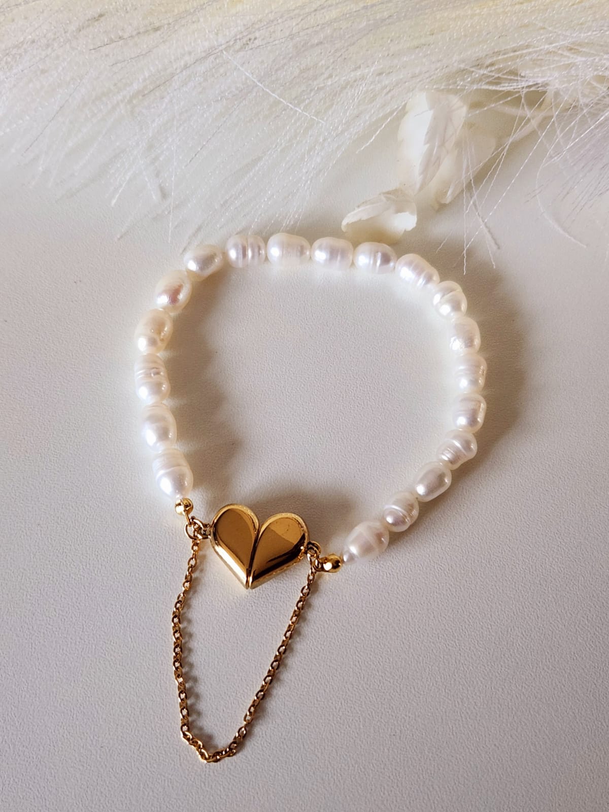 Camellia Heart [Freshwater Pearl Bracelet